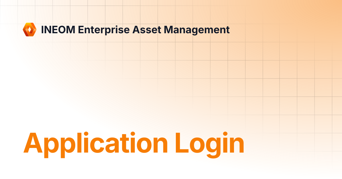 Application Login | INEOM Enterprise Asset Management