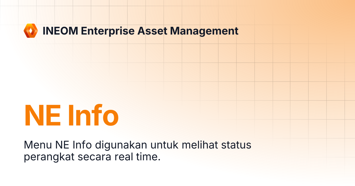 NE Info | INEOM Enterprise Asset Management